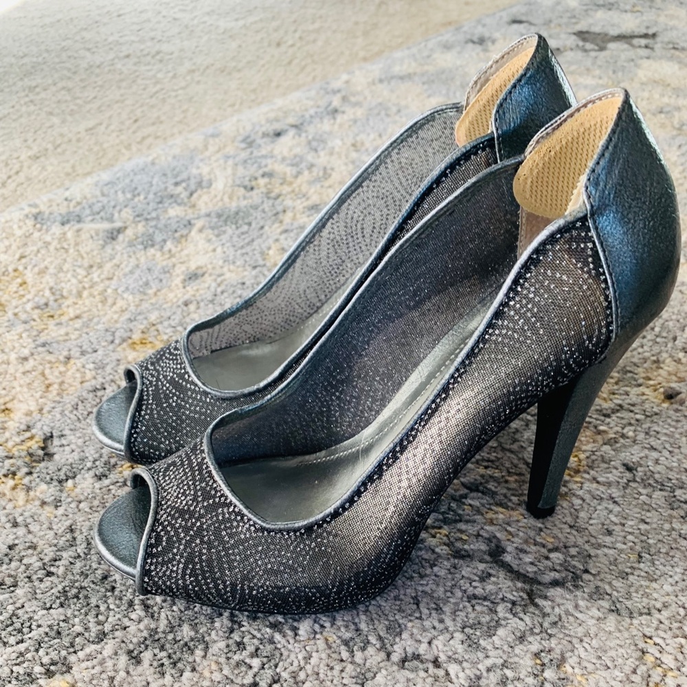 Style & Co Silver Sparkly Heels - size 6.5M